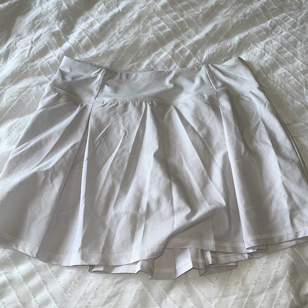 White tennis skirt